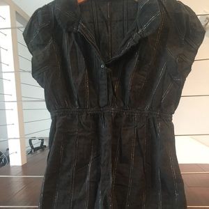 Black and silver blouse